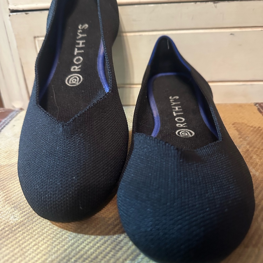 Rothy's Black and Blue Women's Flats - Picture 2 of 6